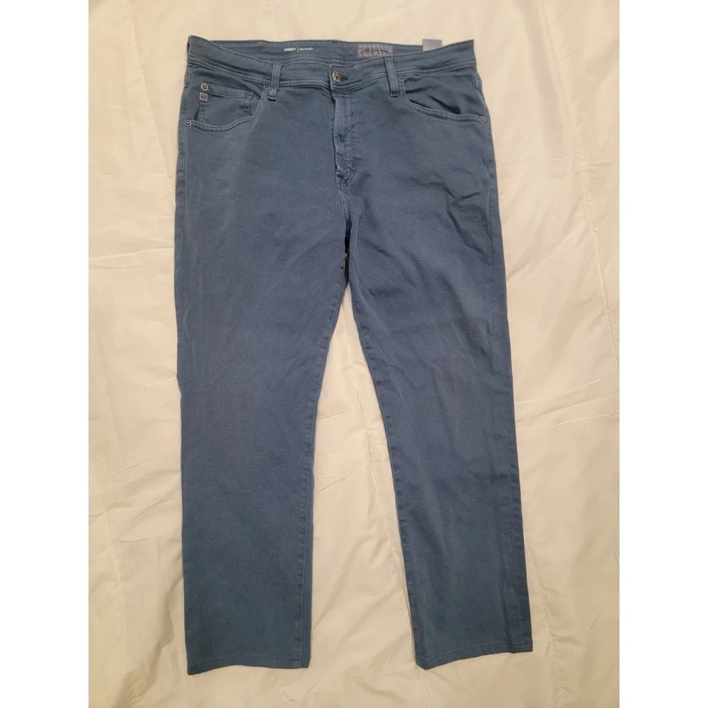 AG Adriano Goldschmied jeans: Everett Slim Straight, Dyed Blue‎ Men's 36x33